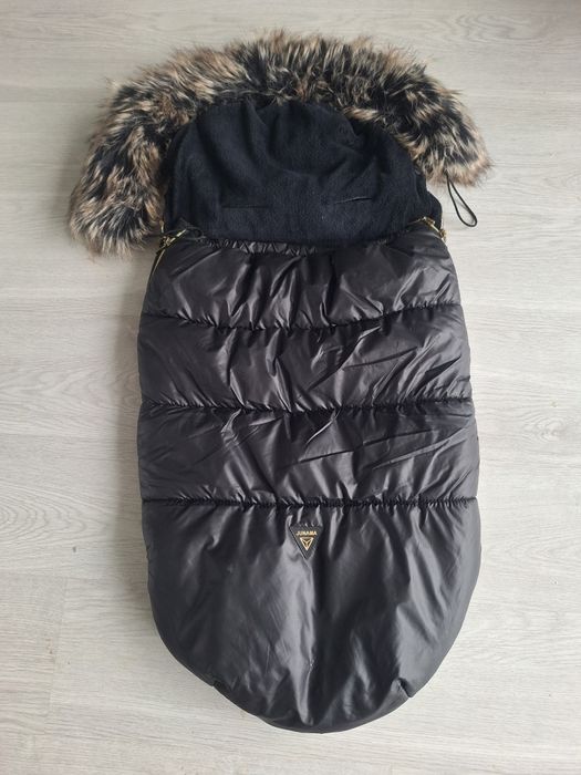 Śpiwór spiworek junama Diamond igloo czarny z futerkiem oryginalny