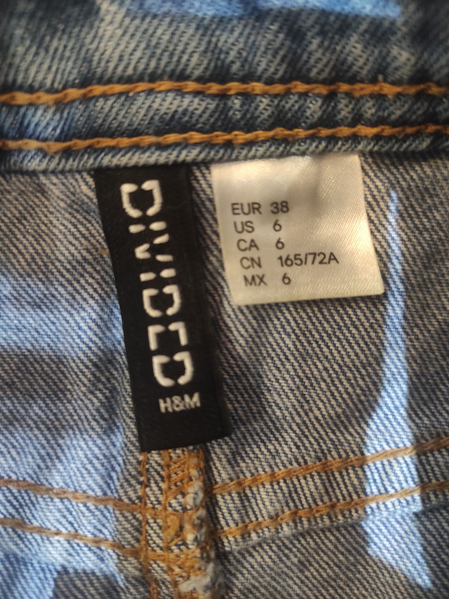 Jeansowa spódnica z przetarciami H&M