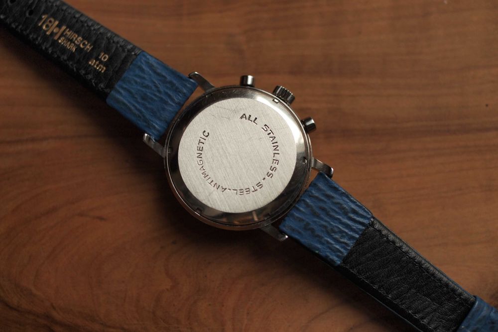 NELCO racing vintage chronograph - stalowa koperta 37,5mm - lata 70-te