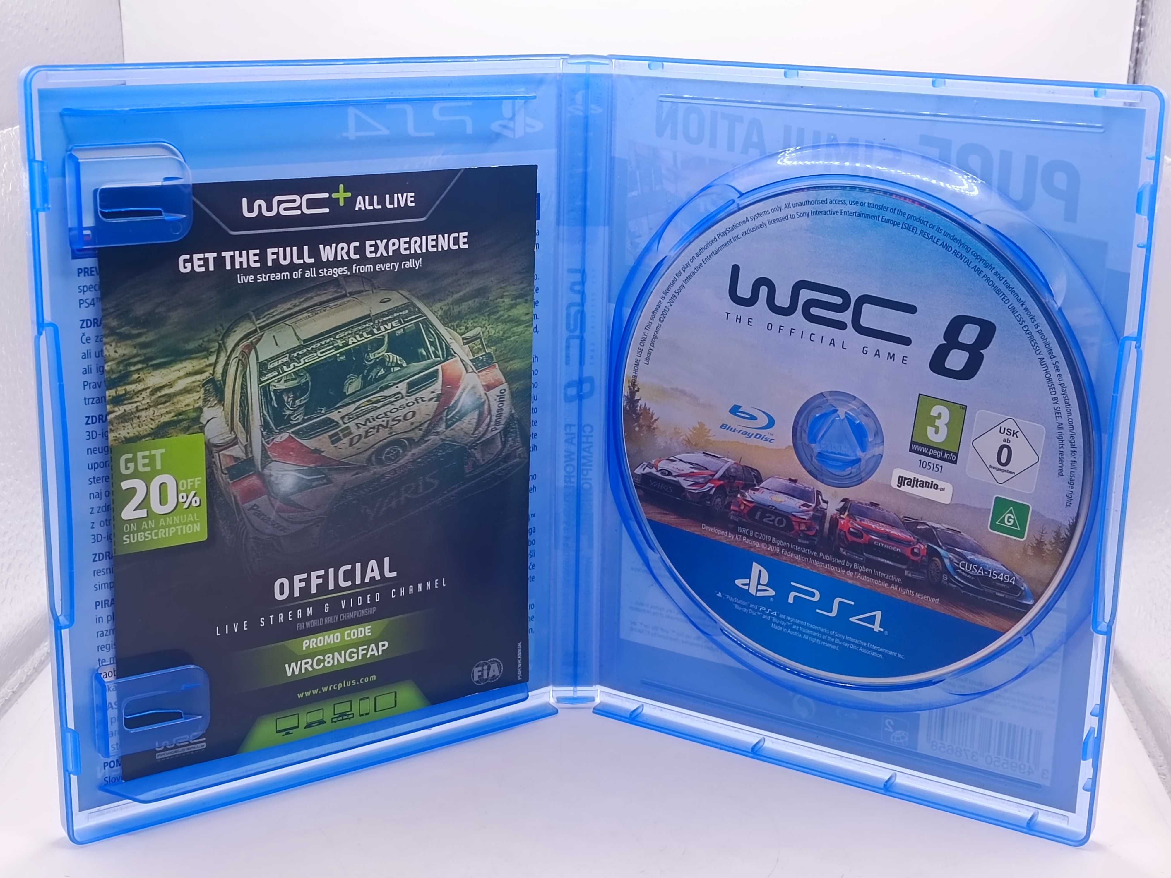 GRA Wrc 8 The Official Game Wersja PL NA PS4 1462/05/25l