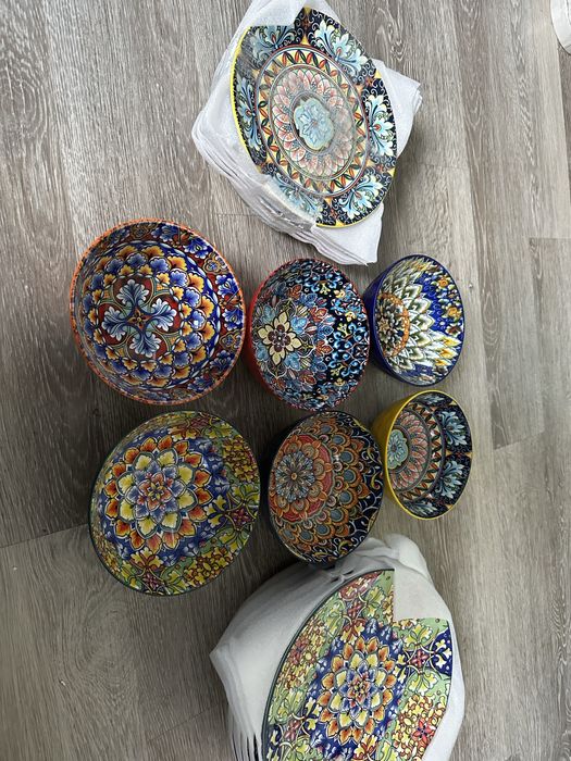 Zestaw talerzy boho vancasso 18 elementow zastawa obiadowa