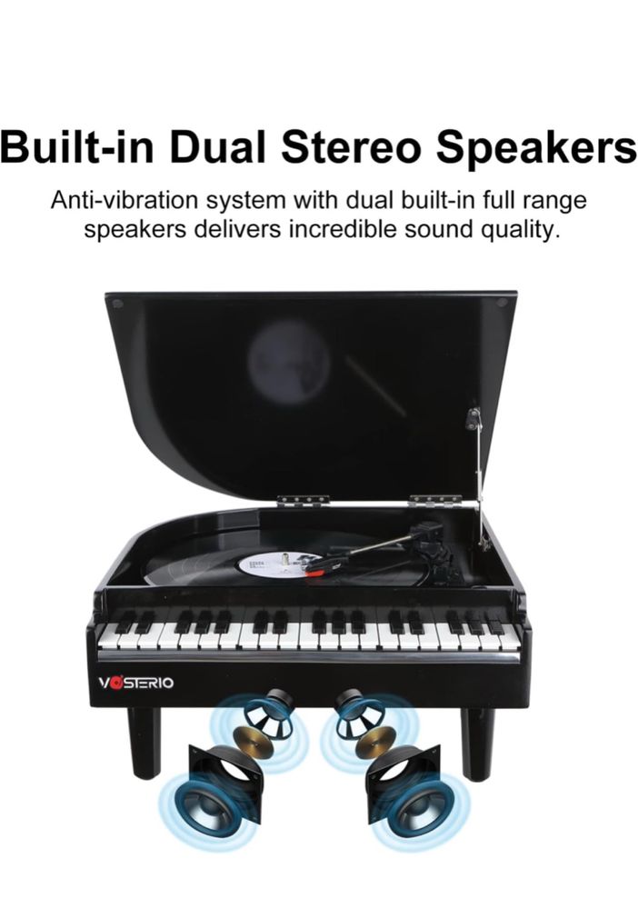 Gramofon z wbudowanymi głośnikami stereo
