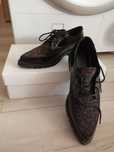 Buty damskie półbuty Reserved mokasyny 37 panterka lakierowane