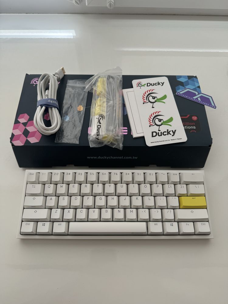 Механічна клавіатура Ducky One 2 mini white (Cherry RGB Silent Red)