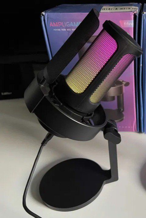 Новий Мікрофон Fifine A8 з RGB підсвіткою Студійний, конденсаторний