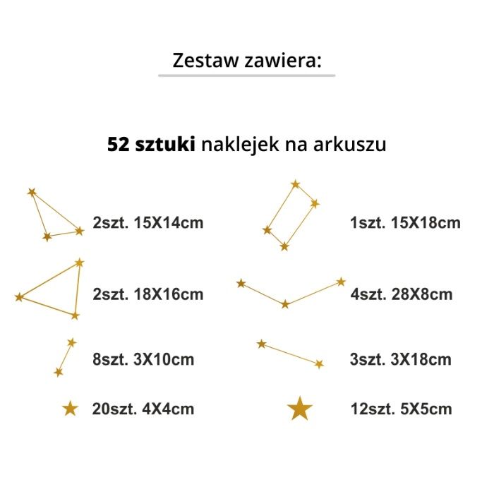 Naklejki ścienne na ścianę dla dzieci gwiazdy konstelacje