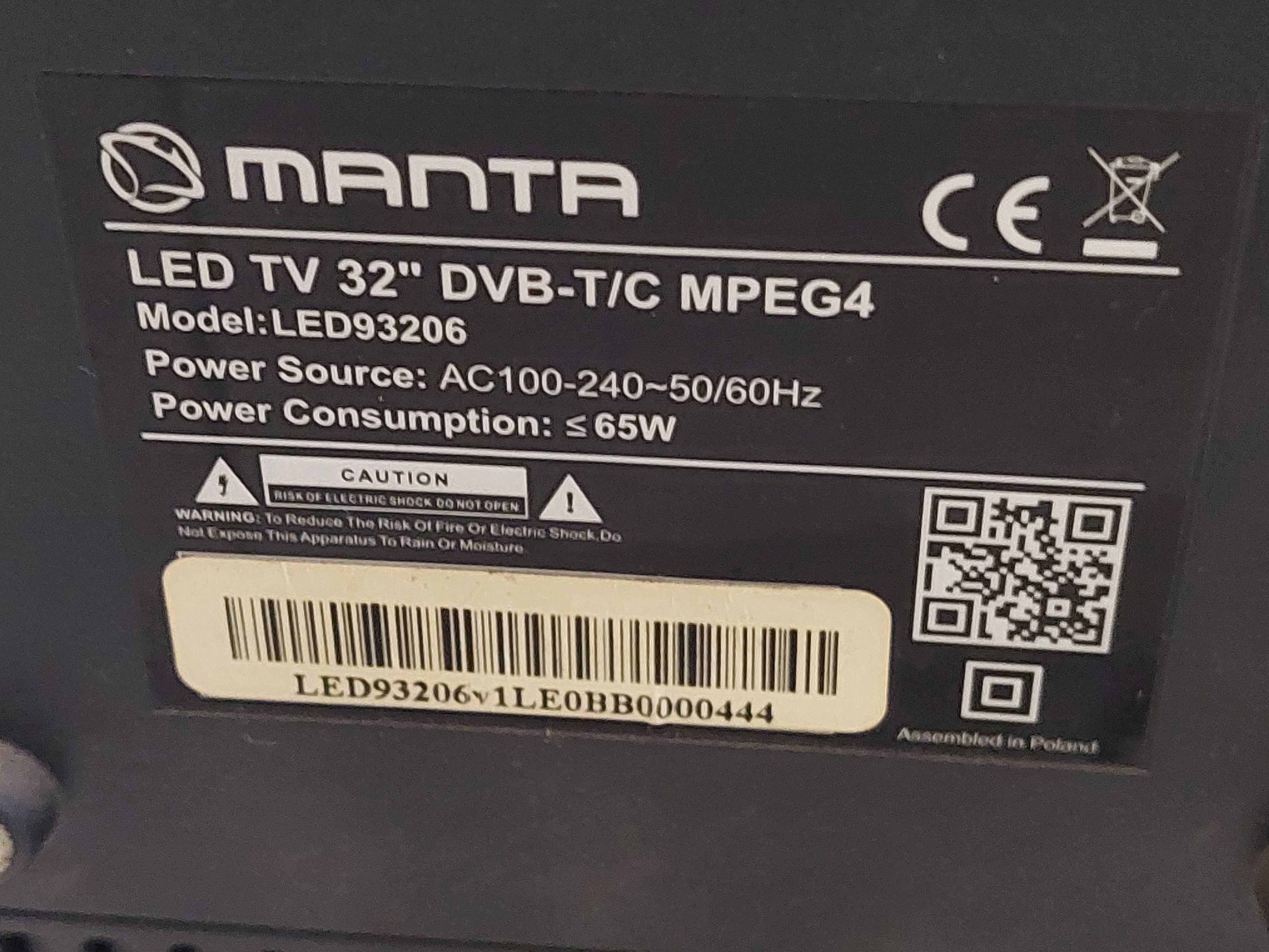 Telewizor LED MANTA 32 cale z pilotem