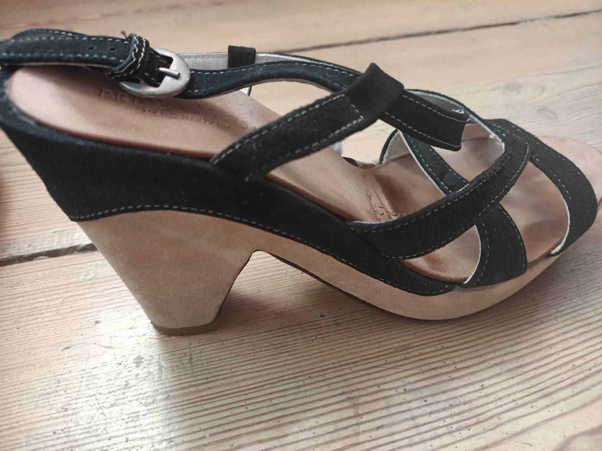 Sandały Prima Moda, zamszowe, r.38