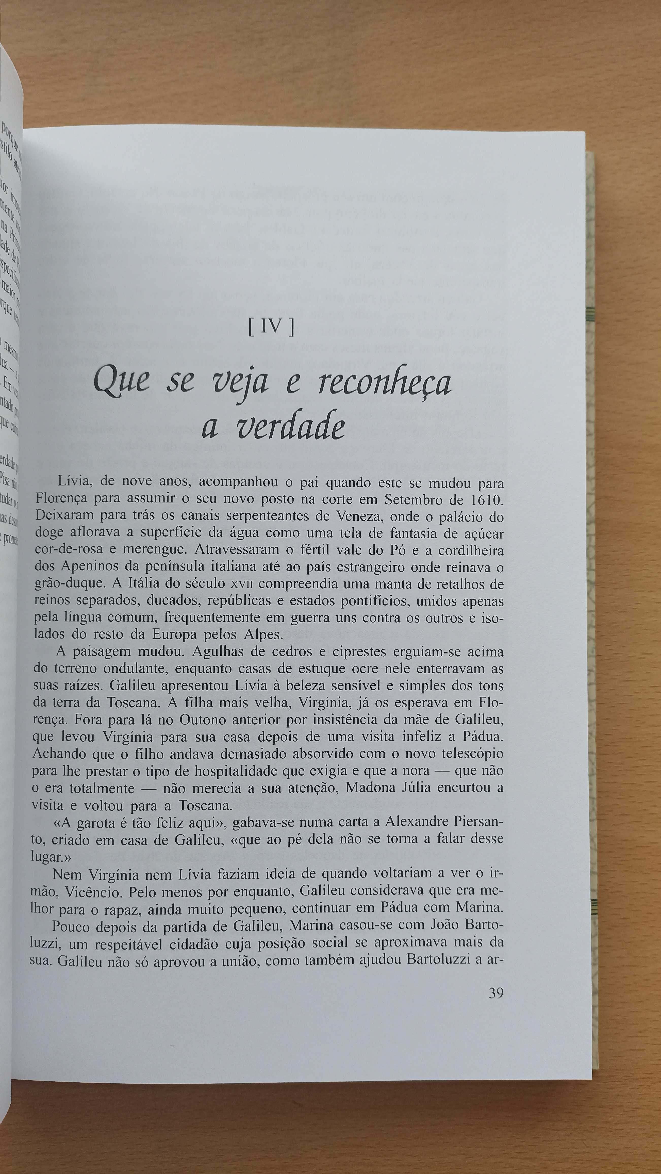 Livro "A Filha de Galileu" de Dava Sobel