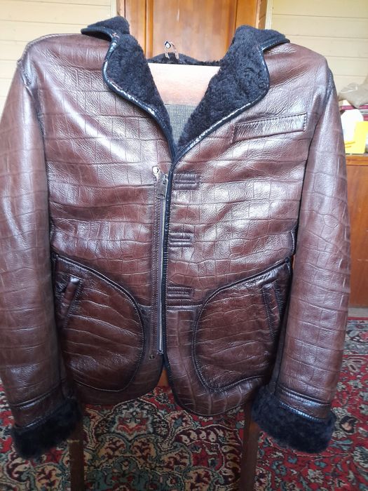 Меховая кожаная куртка на подростка