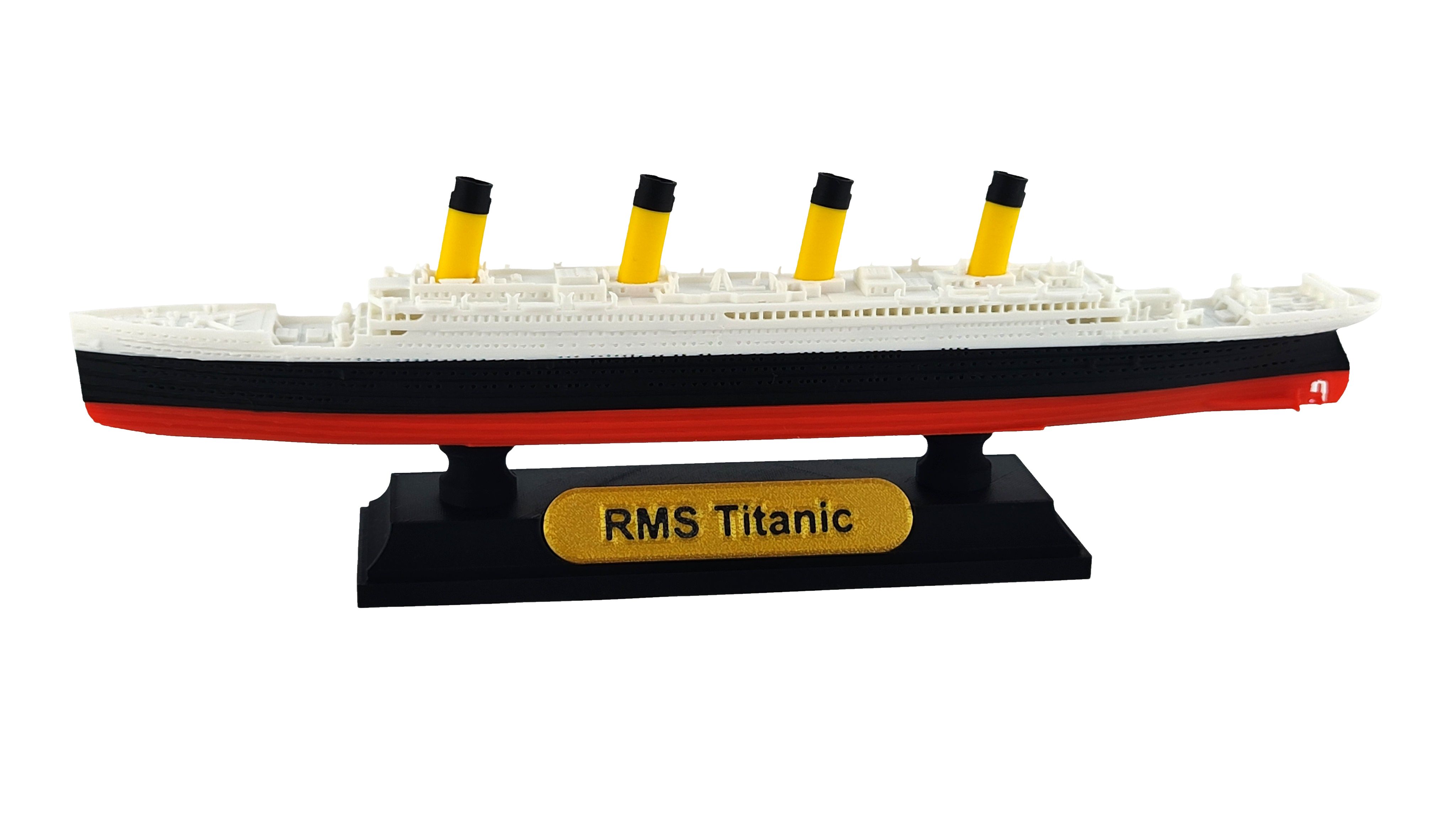 RMS Titanic – Model 3D - 269mm (1:1000) - z czarną podstawą magnet