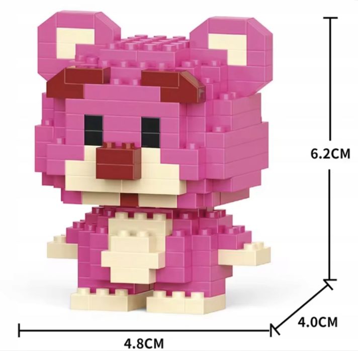 Figurki z mini klocków 4 postacie + gratis lisek w pudełku