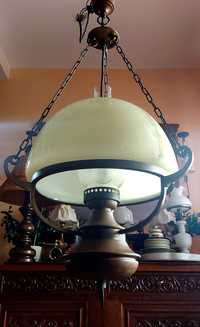 Stara lampa szklany klosz pond 30 cm