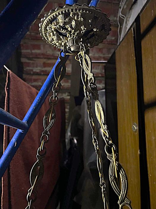 Wyprzedaż! żyrandol mosiądz, 9 żarówek + kinkiet +lustro +zegar antyk