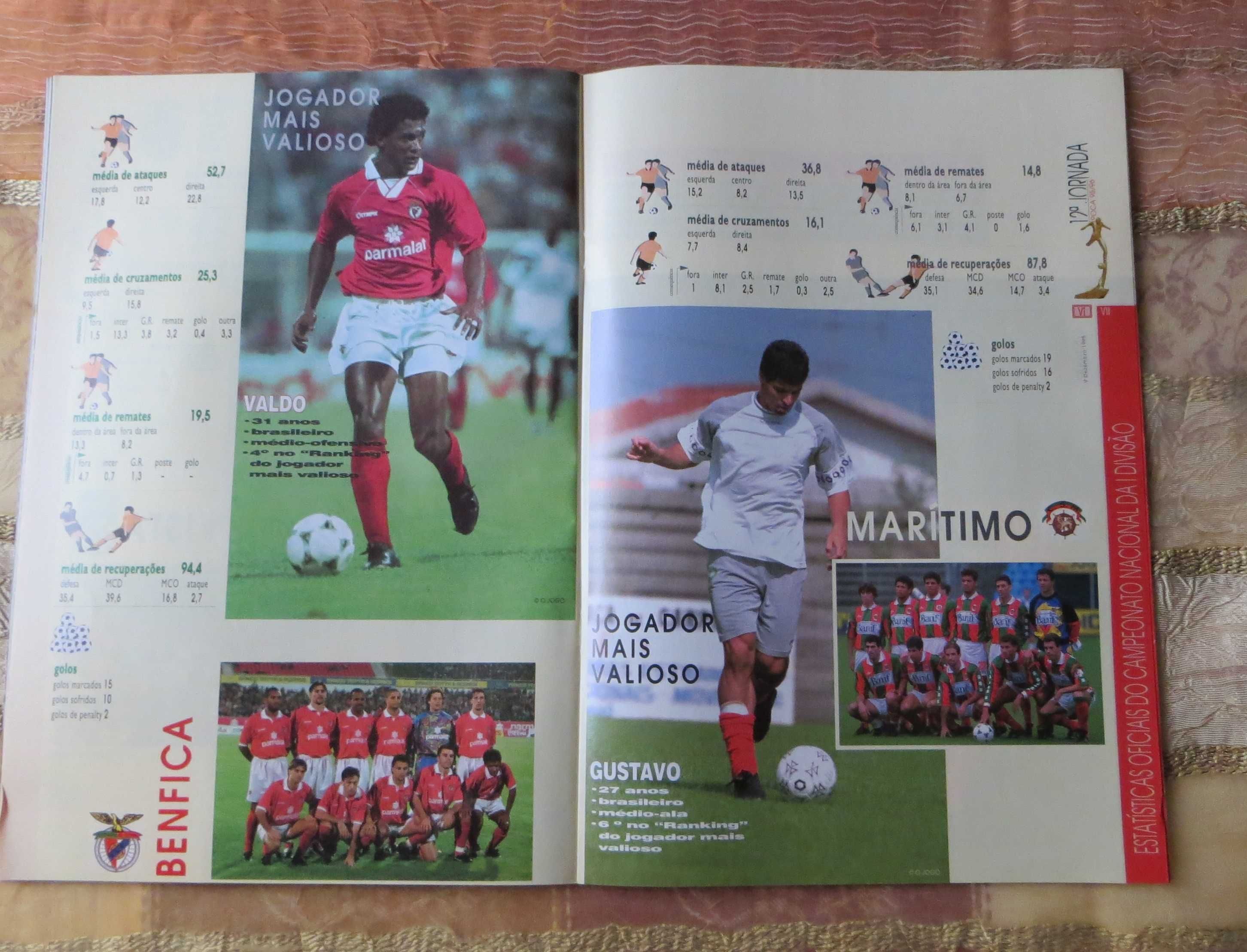 Revista Jogo Estrelas Rui Barros e jogador Sérgio Conceição Felgueiras