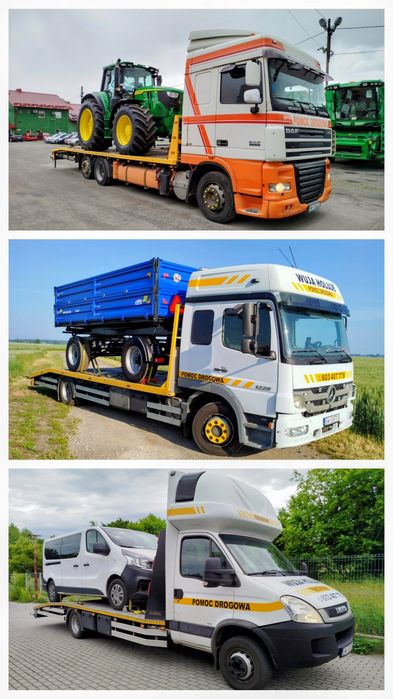 Transport Laweta do 13Ton Ciągników Przyczep Maszyn Busy Wózki Koparki