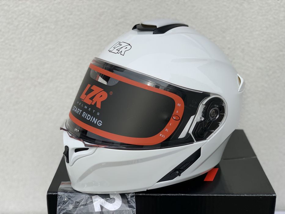Szczekowy Kask Motocyklowy Lazer MH6 Bialy, Blenda, wysylka OLX!