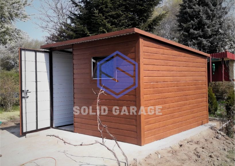 Kojec drewnopodobny garaż blaszany schowek 3x3m (4x5 6x7 8x9 10)