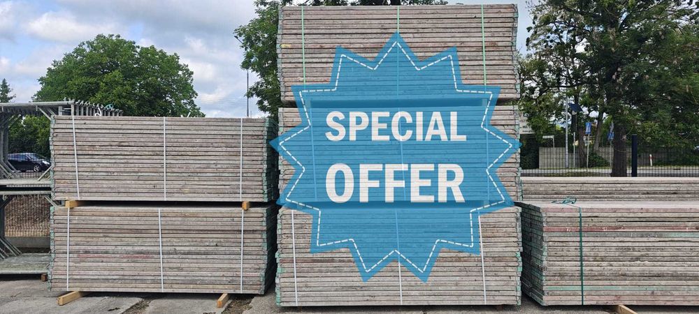 PROMOCJA Podesty podest drewniany do rusztowań Plettac 2,5 m używane