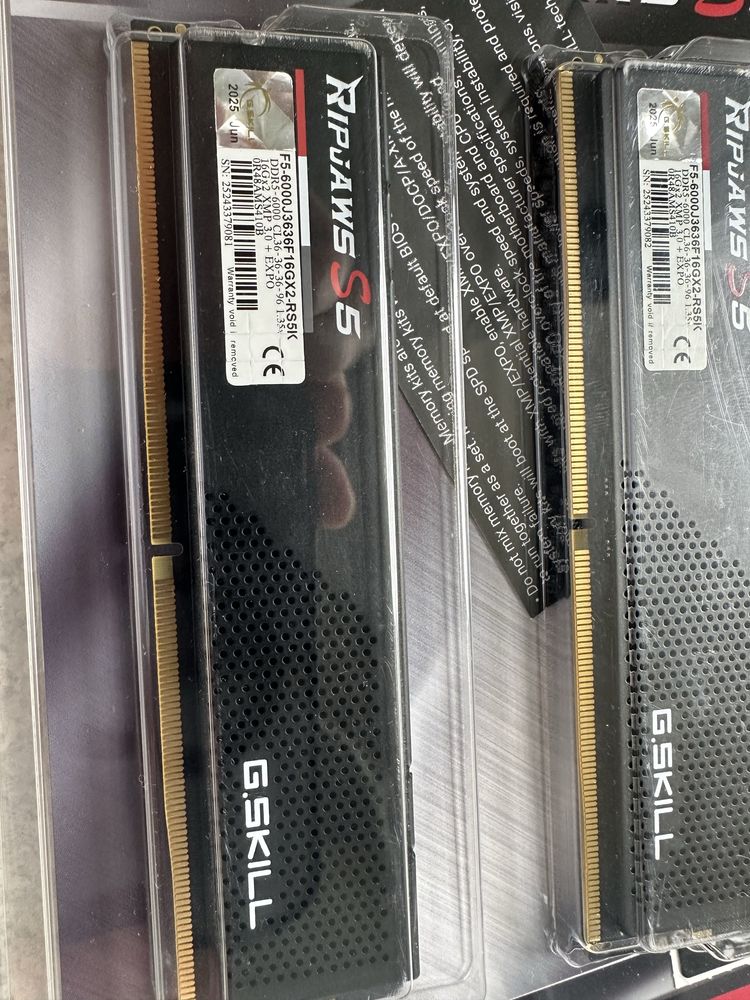 Nowy RAM DDR5 32GB (2x16GB) G.Skill Ripjaws S5 6000MHz CL36