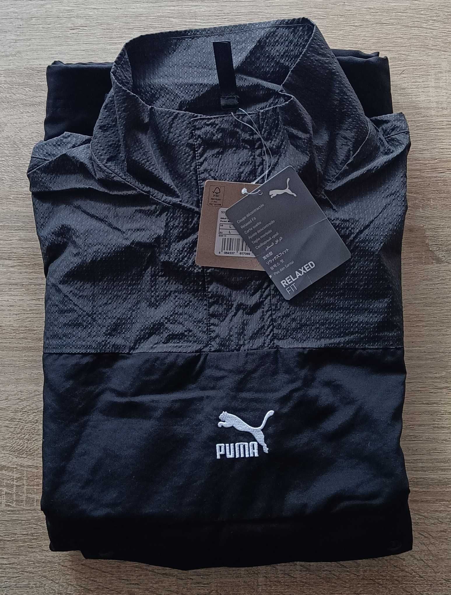 Kurtka Puma SWxP Half-Zip Jacket WV - Czarno/Szara roz.L