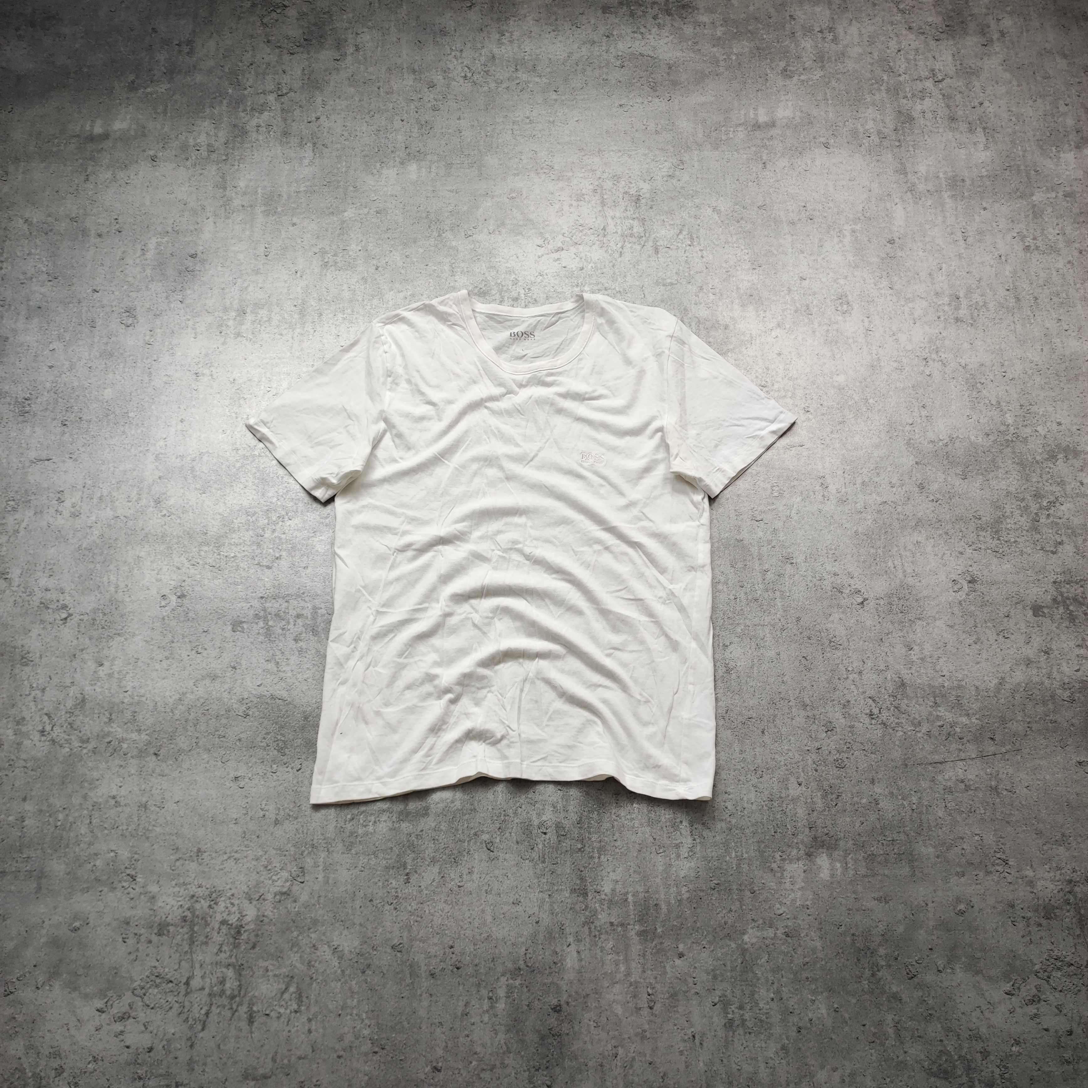 MĘSKA Elegancka PREMIUM Koszulka Basic Czysta Hugo Boss Haft Logo