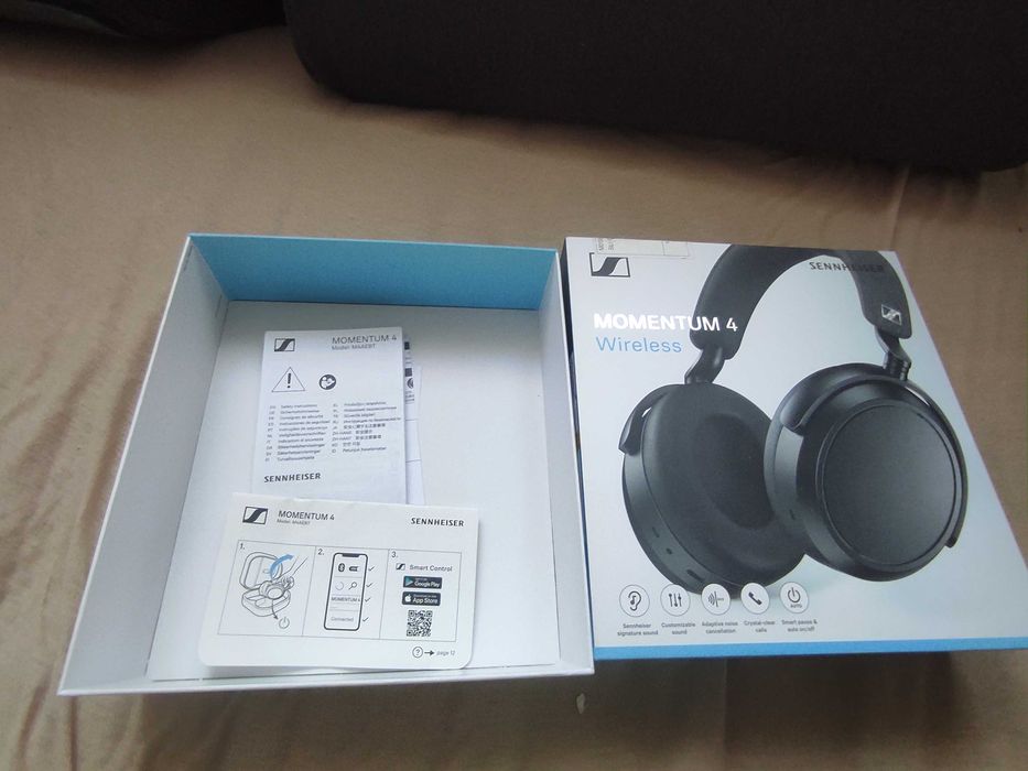 PUDEŁKO Do Sennheiser Momentum 4 + instrukcja jak na zdjęciu