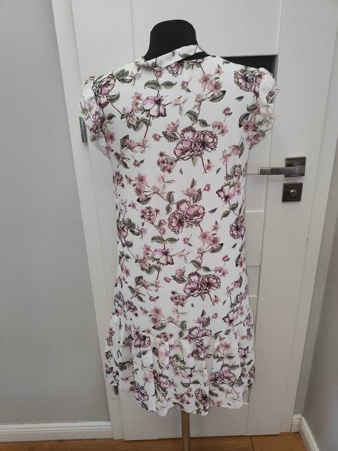 NOWA letnia sukienka z falbanami w kwiaty ana Collection S/M