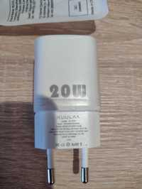 Зарядний пристрій  телефона KUULAA Roccoren 20W  dual GaN USB,C QC3.0