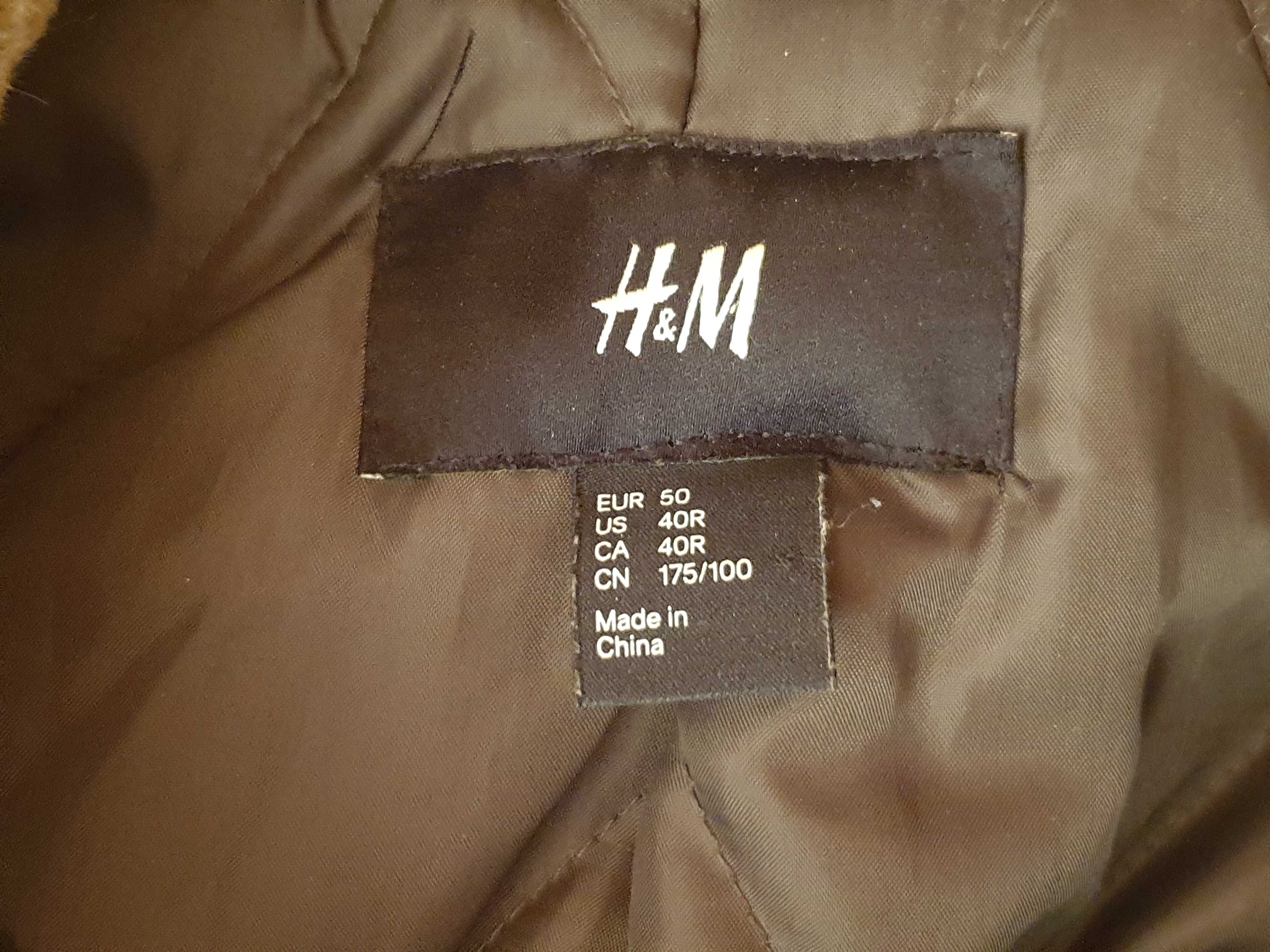Kurtka  męska zimowa , H&M -  odcień zieleni rozmiar 50 , 175-100 - M