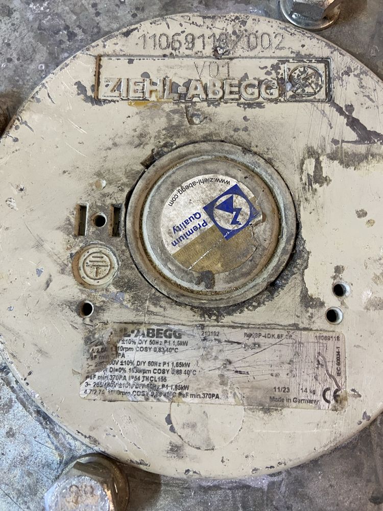 Мотор вентилятора Ziehl-Abegg RZ28P-4DK.6F.1R, 1.65 кВт, Німеччина