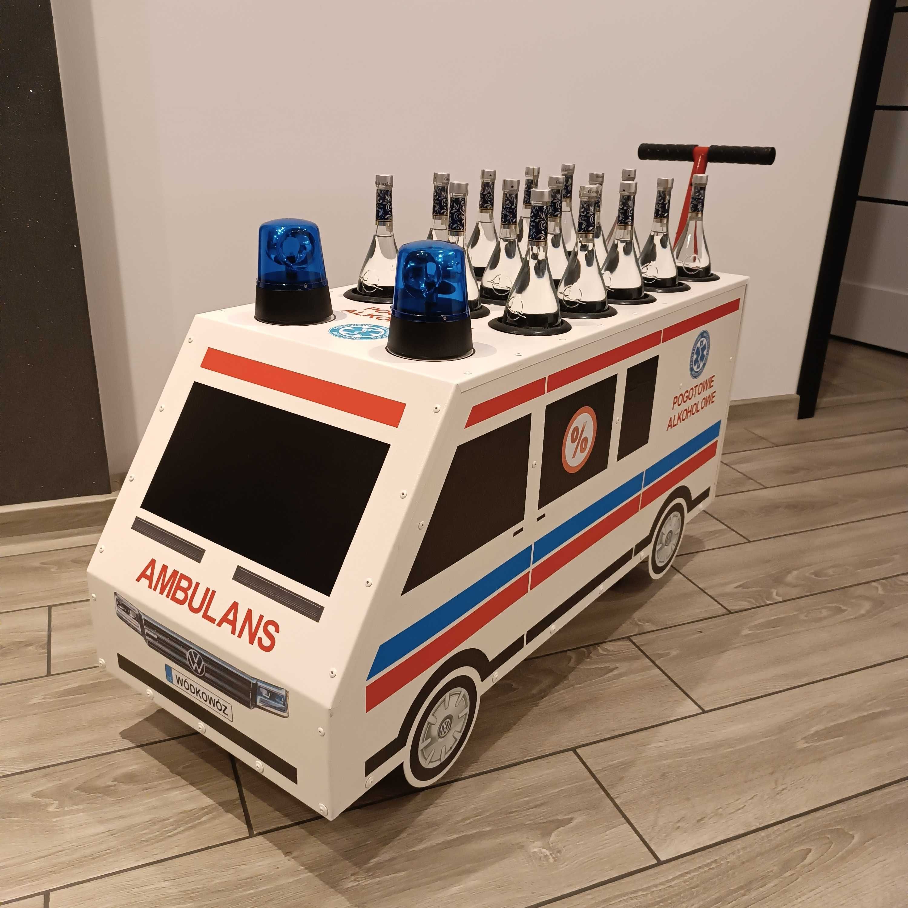 Pogotowie alkoholowe WÓDKOWÓZ wózek na wódkę wesele imprezy Ambulans