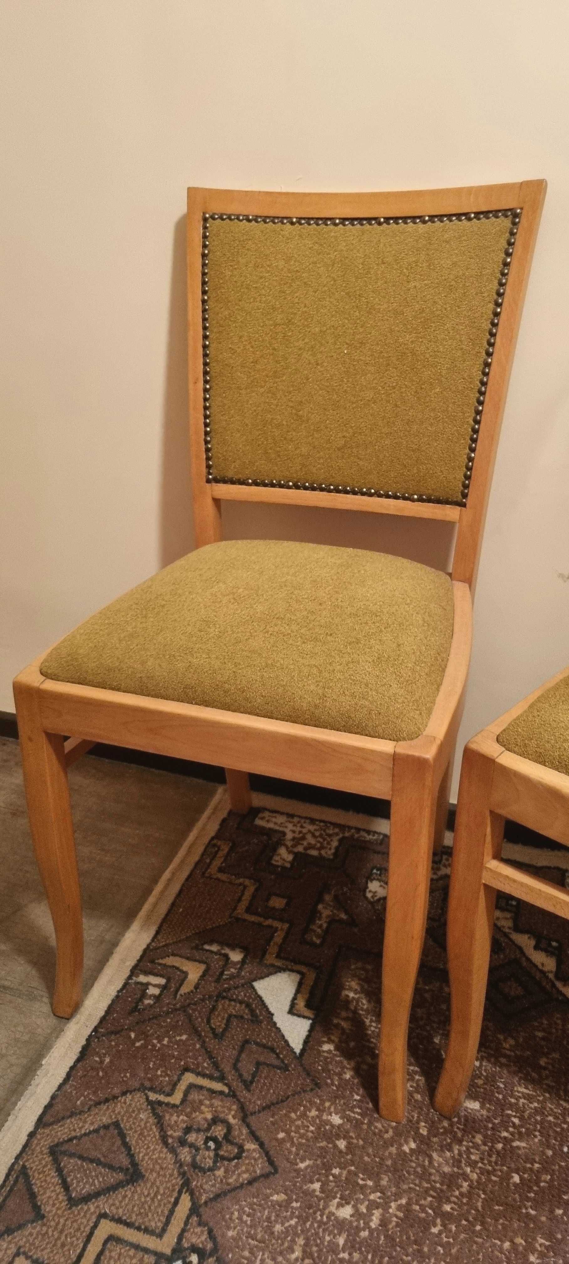 Krzesła lata 70 na sprężynach, 4 sztuki komplet