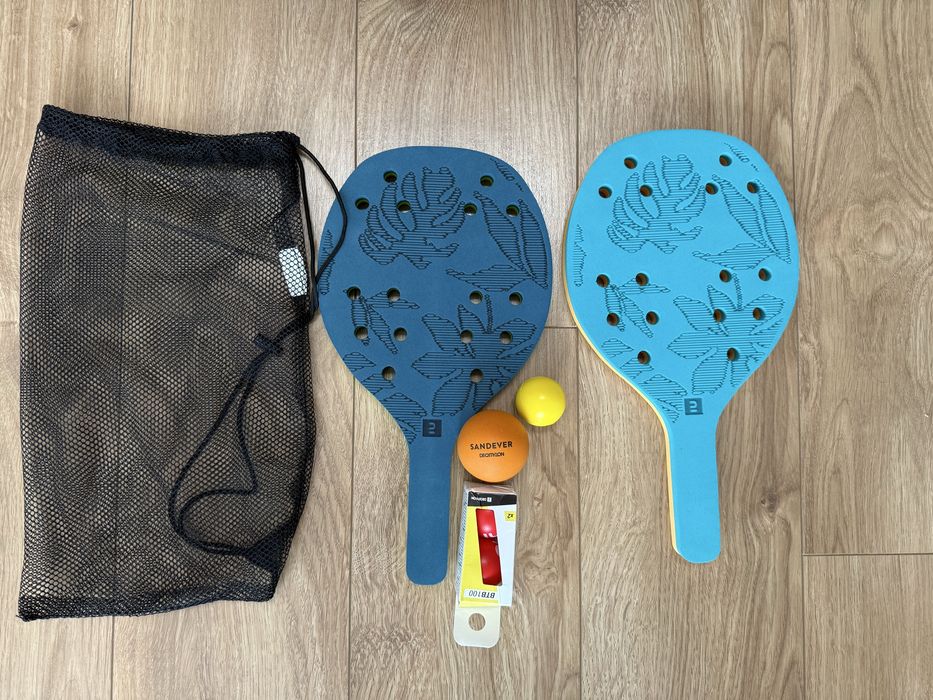 Zestaw rakiet do tenisa plażowego Sandever + 4 piłeczki