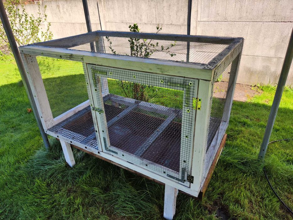 Woliera dla gołębi 150x80x92 ruszt 2mm ocynk, z szufladą, malowana 23r
