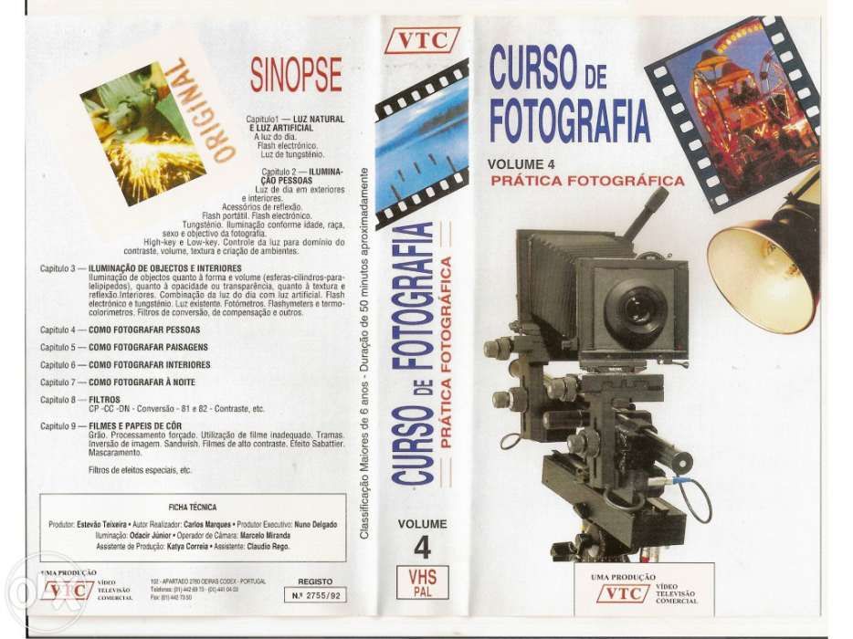 Curso de Fotografia - VHS (Portes Incluídos)