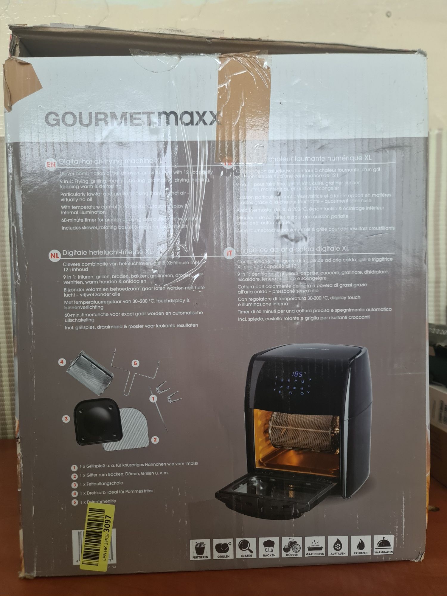 Frytownica Frytkownica beztłuszczowa Airfryer 12L GOURMETmaxx