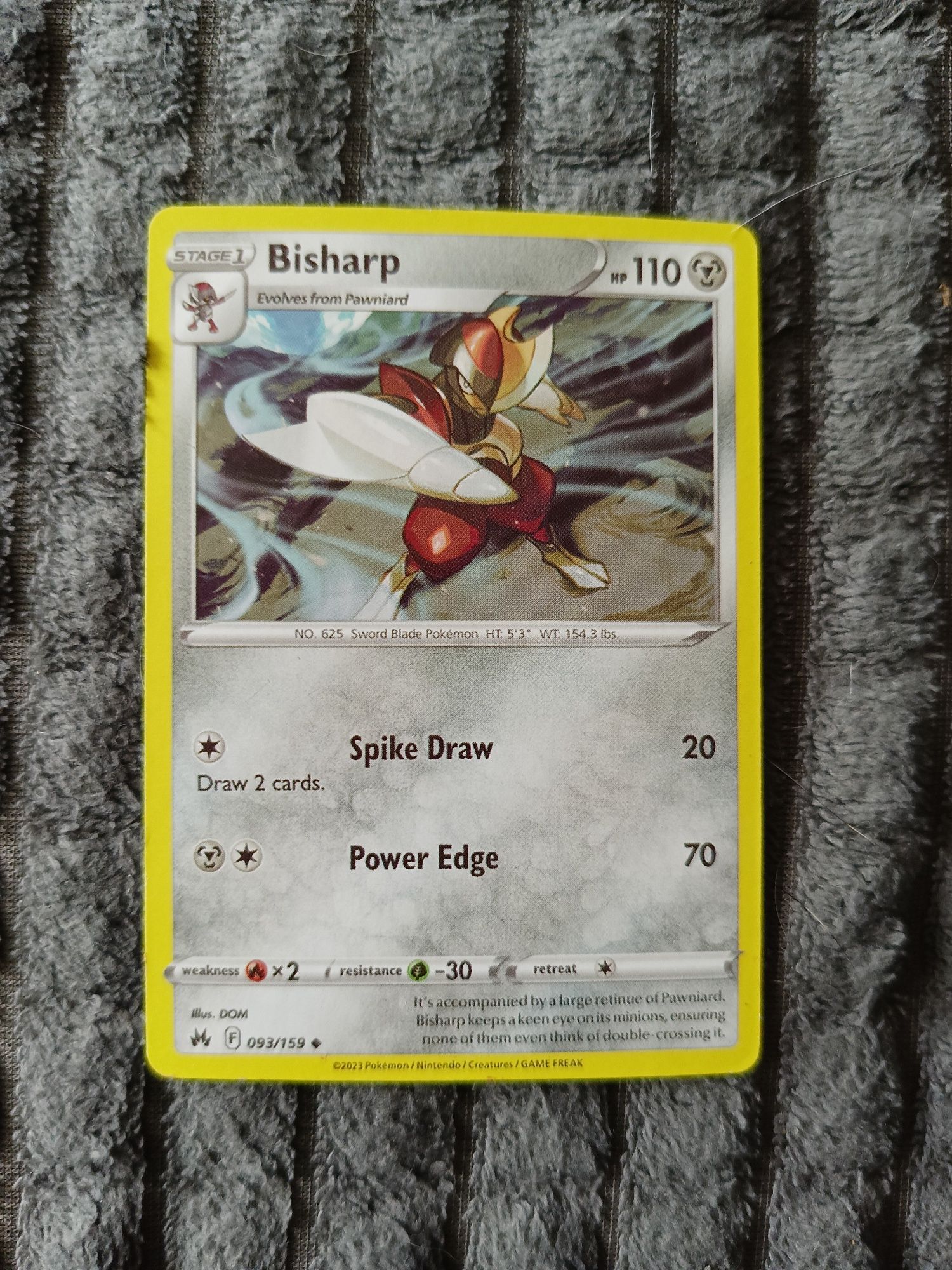 Karta Pokemon Bisharp Stage 1 HP 110 093/159