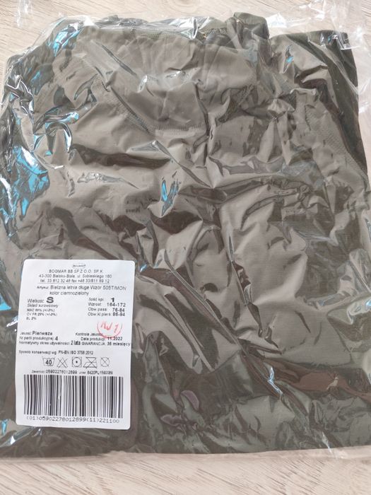 Bielizna letnia długa wojskowa rozmiar s 505T/MON