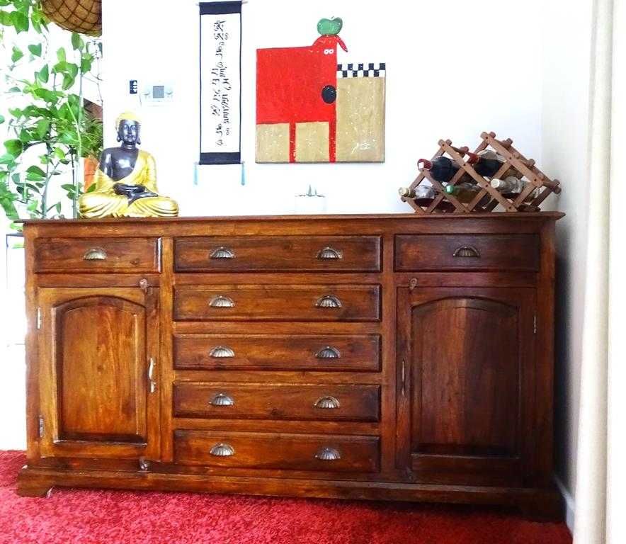 Kolonialna komoda z drewna egzotycznego palisander - jak NOWA!