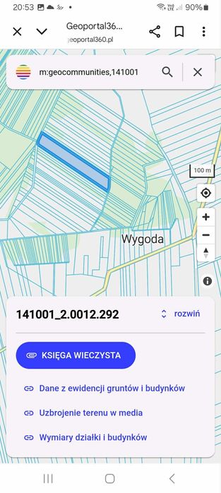 Sprzedam łąkę w gminie Huszlew, obręb krzywośnity