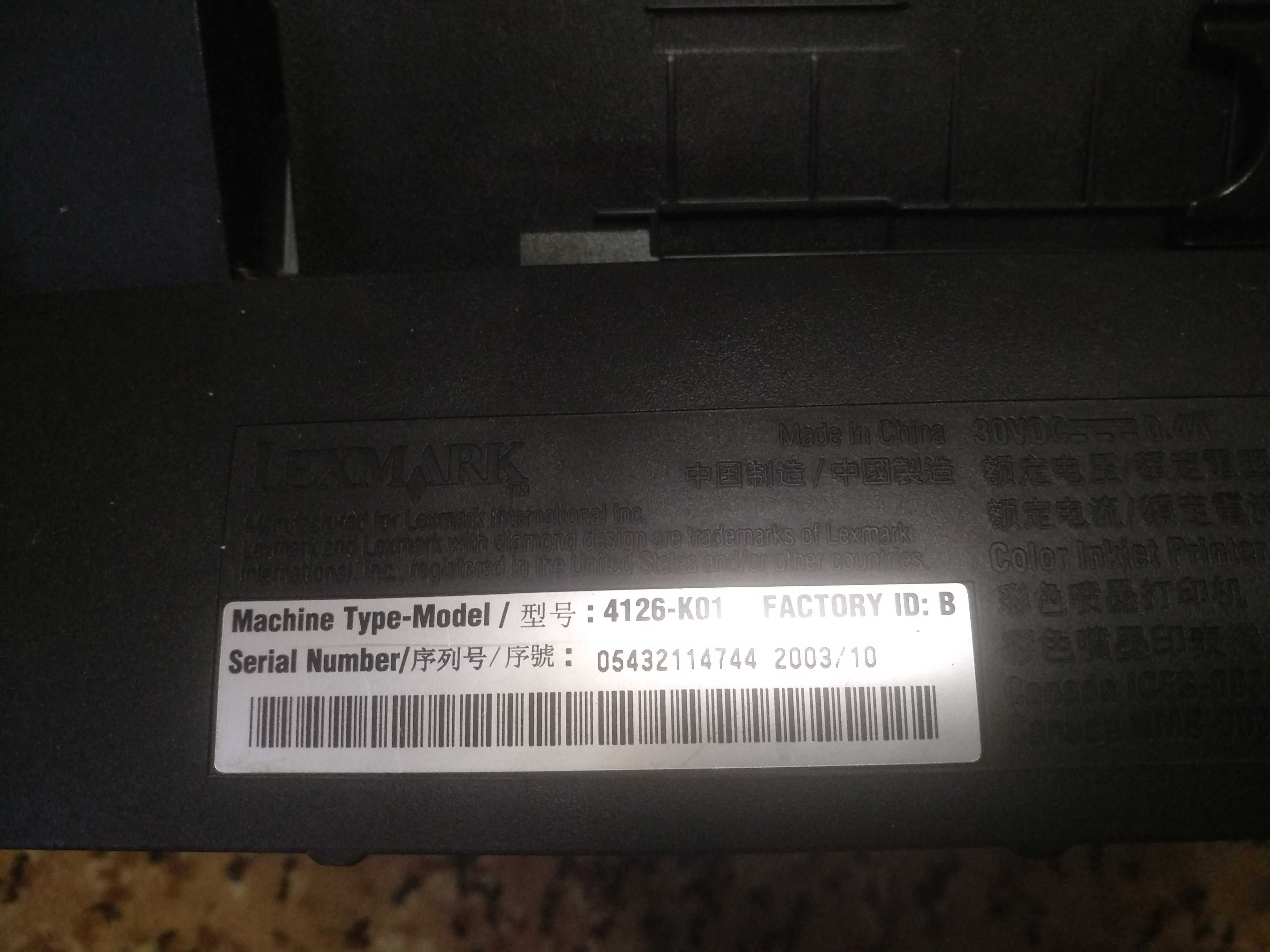 Принтер струйный Lexmark Color Jetprinter Z602