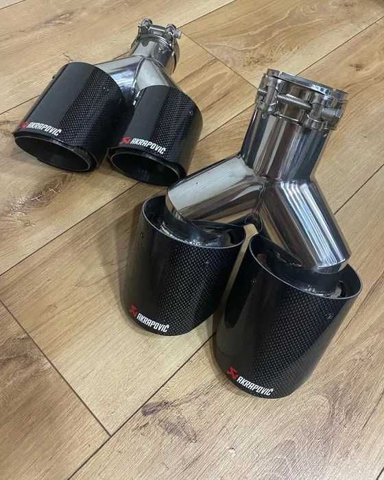 Akrapovic насадки на выхлоп двойные одинарные акрапович карбон трубы