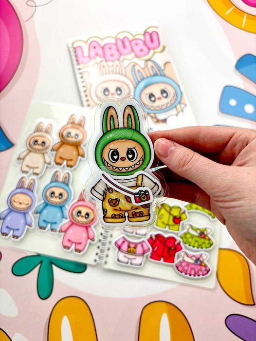 Книжка на липучках будинок Лабубу, персонажи та аксесуари LABUBU