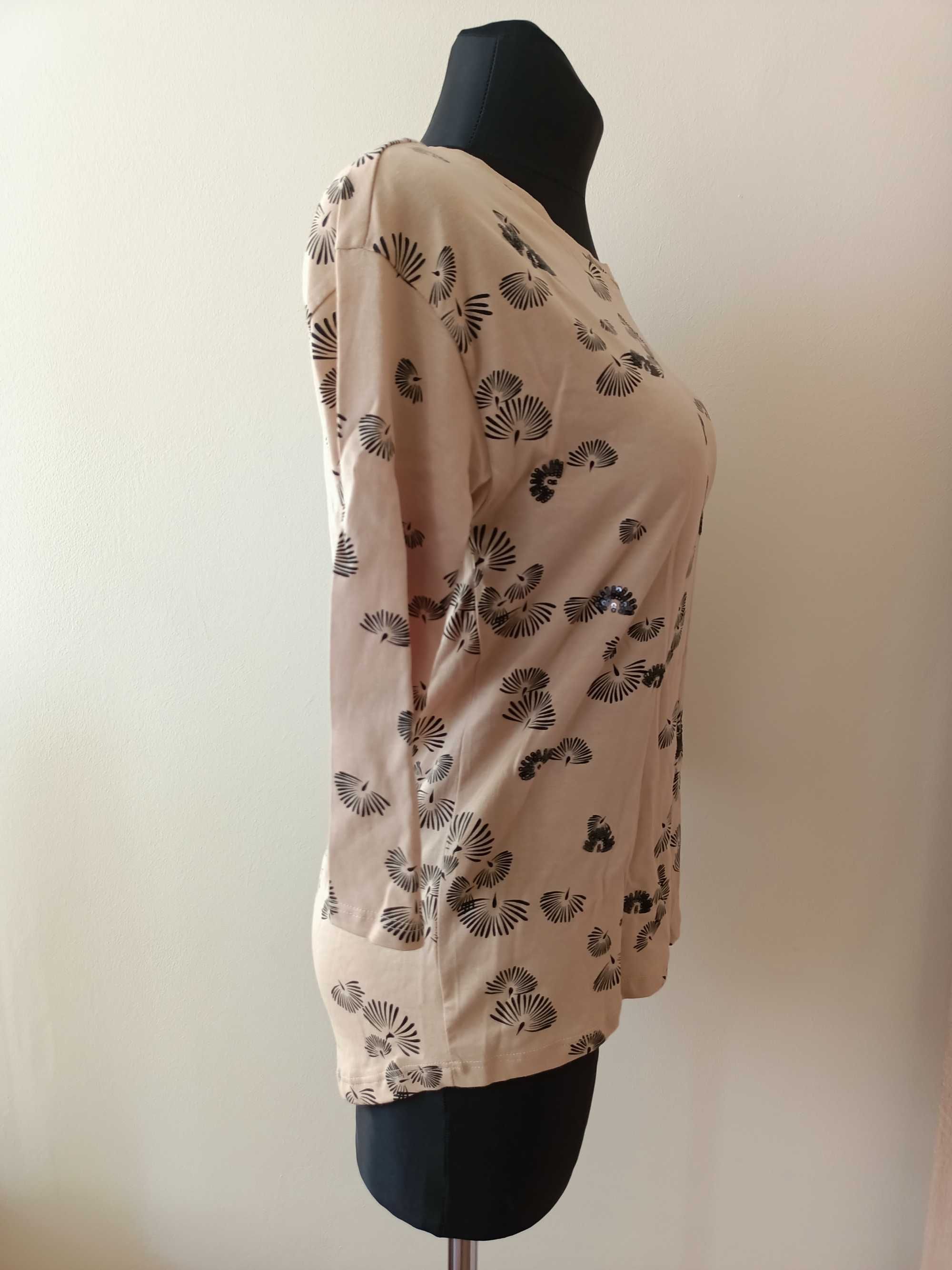 Bawełniana bluzka z nadrukiem Moodo r. 38