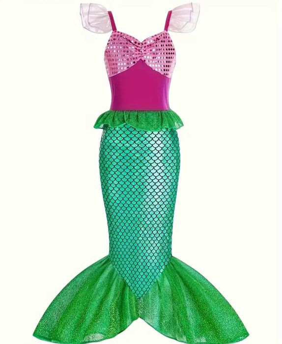 Kostium Mała Syrenka Ariel Arielka, r. 140 przebranie