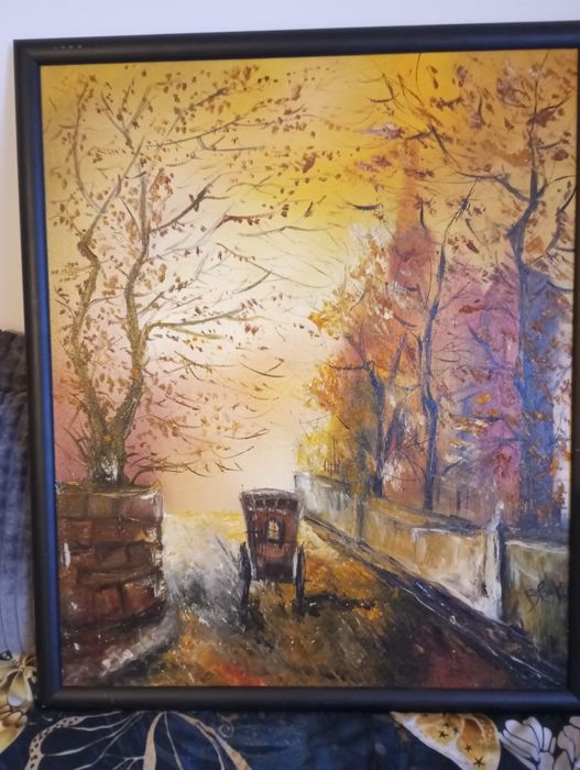 Obraz olejny Łukasz Berko w ramie