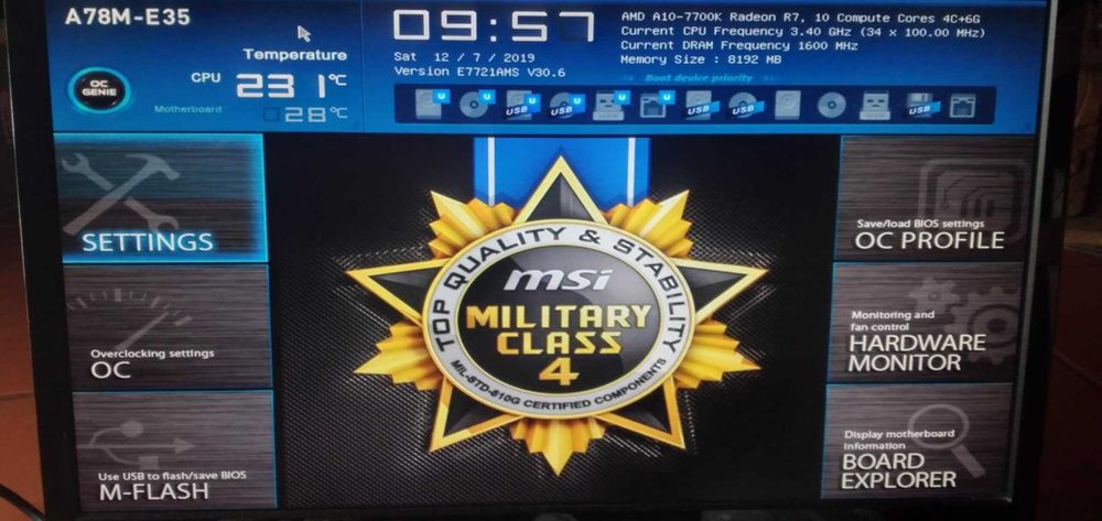 Motherboard MSI A78M-E35