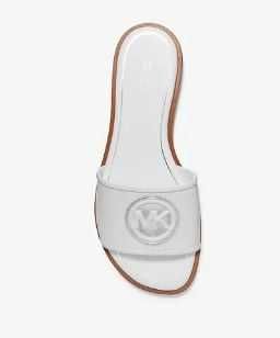 Michael Kors Deanna Cutout Leather Slide Sandal