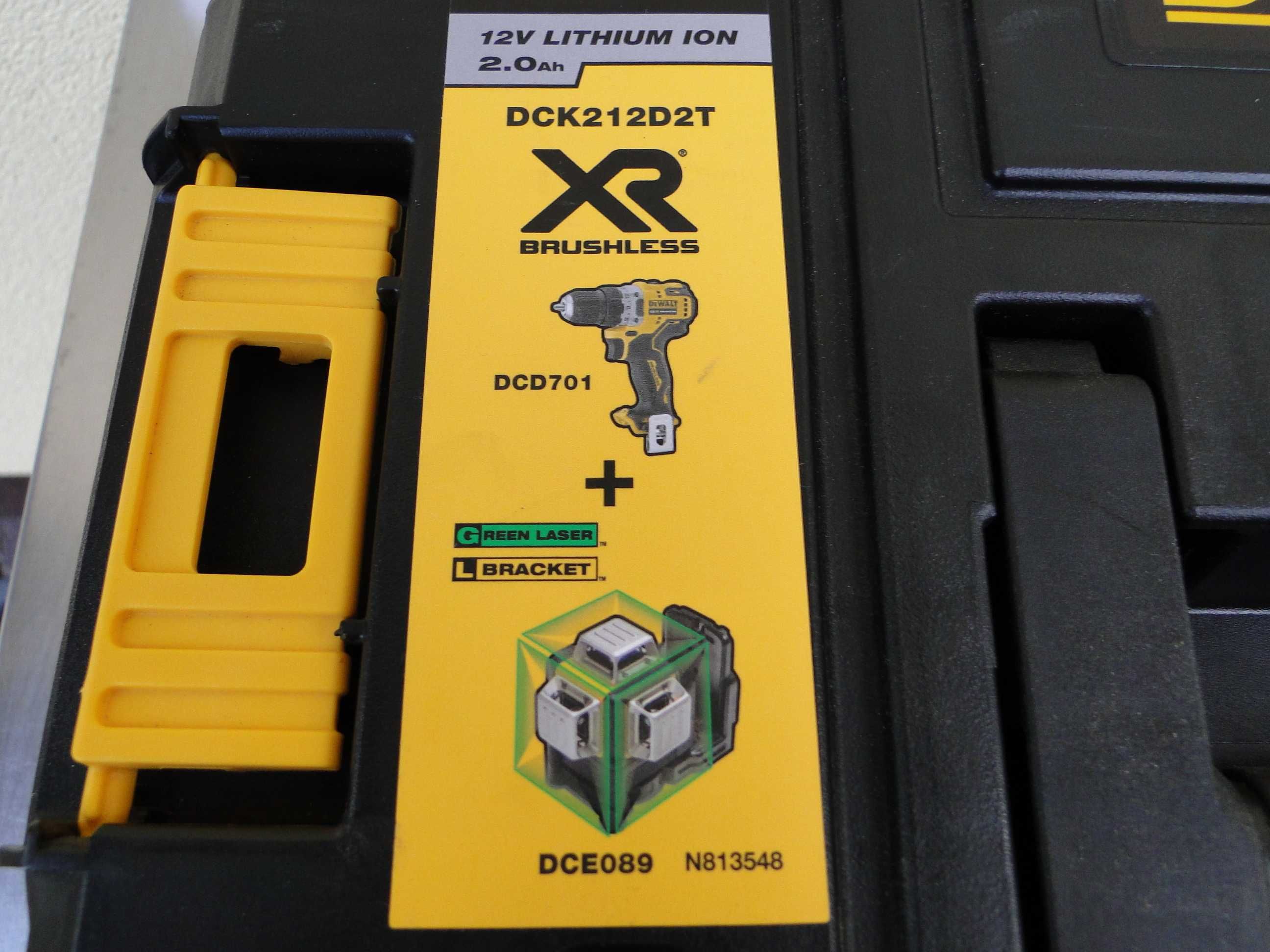 DEWALT DCK212D2T, Zestaw DCD701+DCE089, 12V 2x2Ah, Nowy